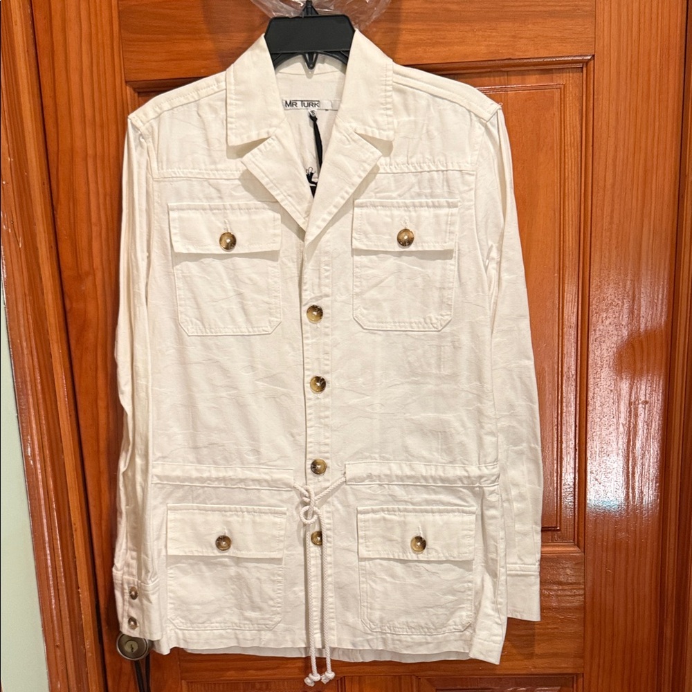 Mint Velvet White Military Field Jacket